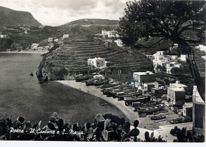 Cartolina d'epoca: Ponza, Il Cantiere a Santa Maria